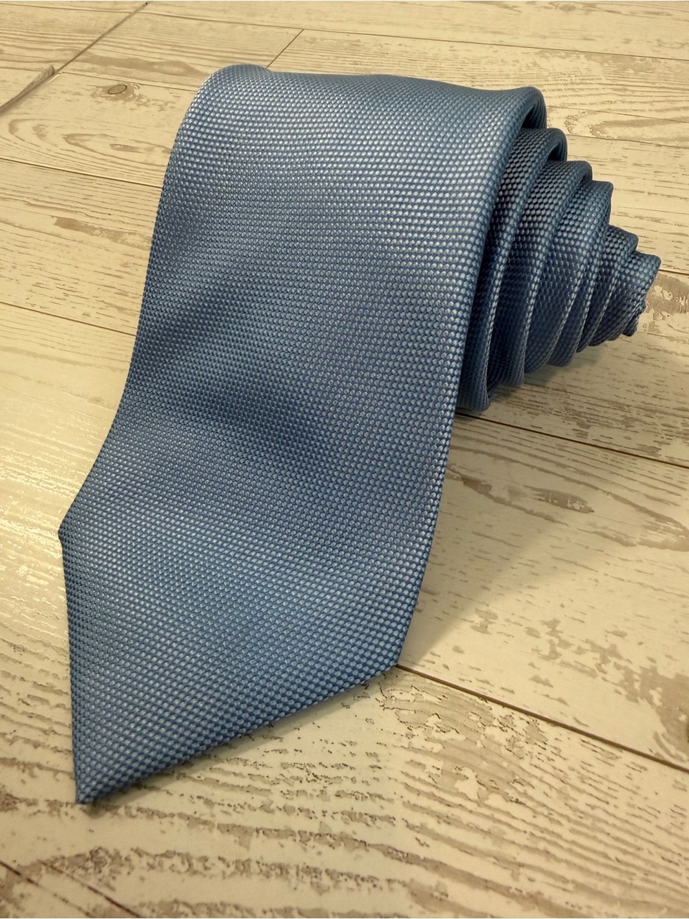 Eton Luxury Light Blue Woven Silk‎ Necktie Tie